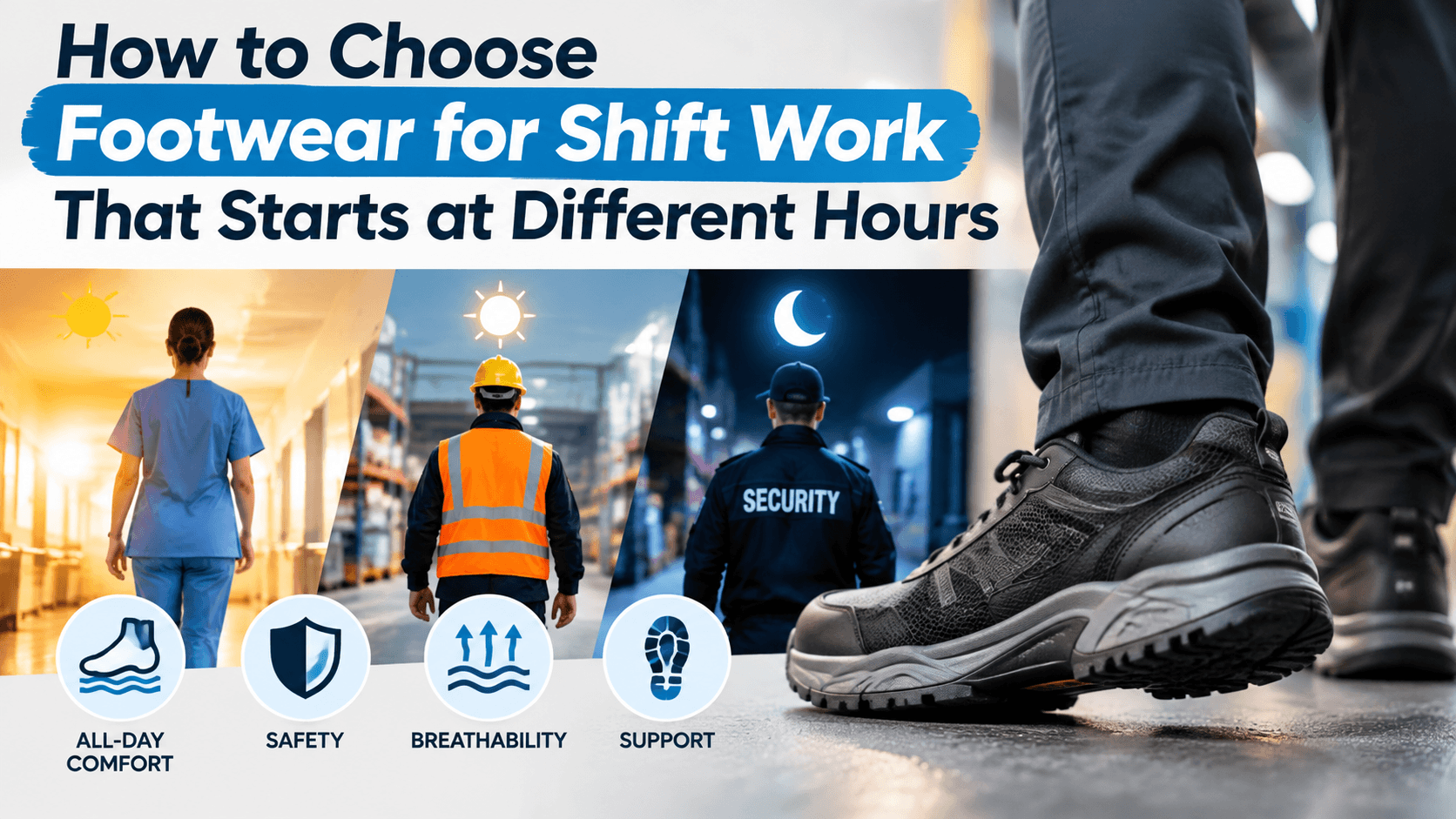 How to Choose Footwear for Shift Work That Starts at Different Hours